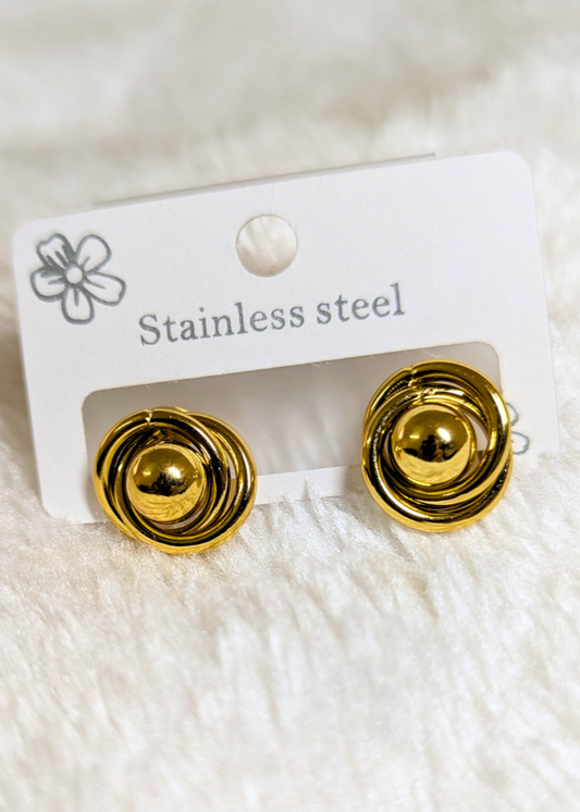 Retro Swirl Studs