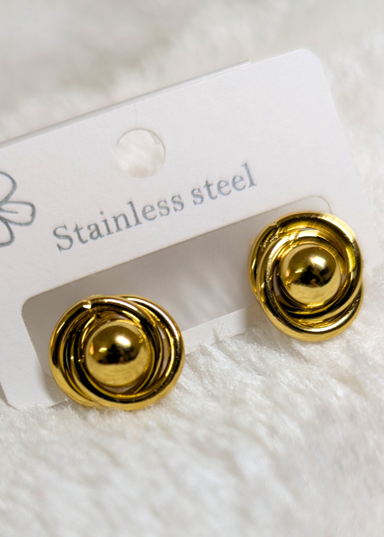 Retro Swirl Studs