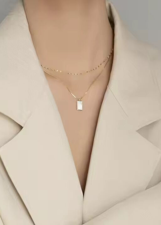 Pearl Pane Layer Necklace