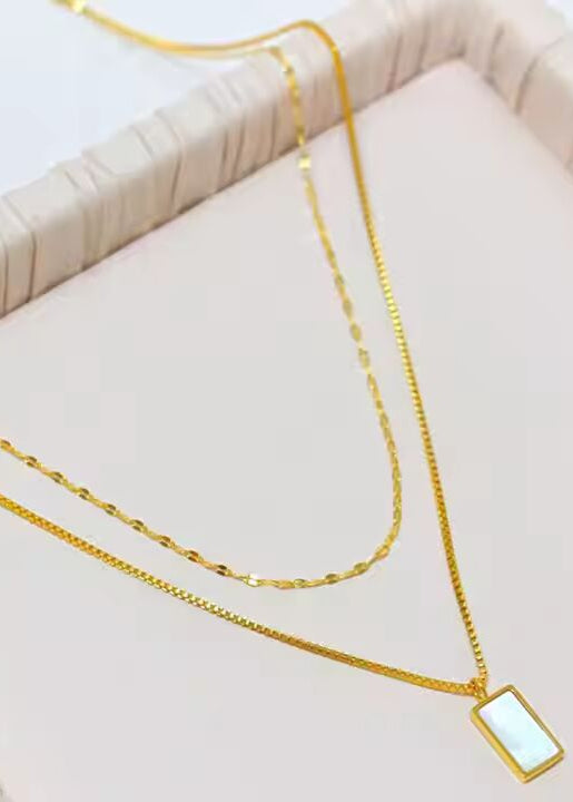 Pearl Pane Layer Necklace