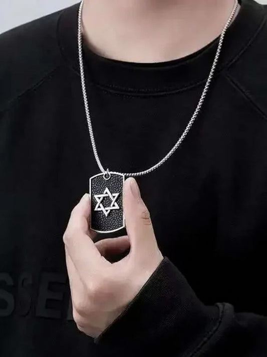 Midnight Hex Star Pendant