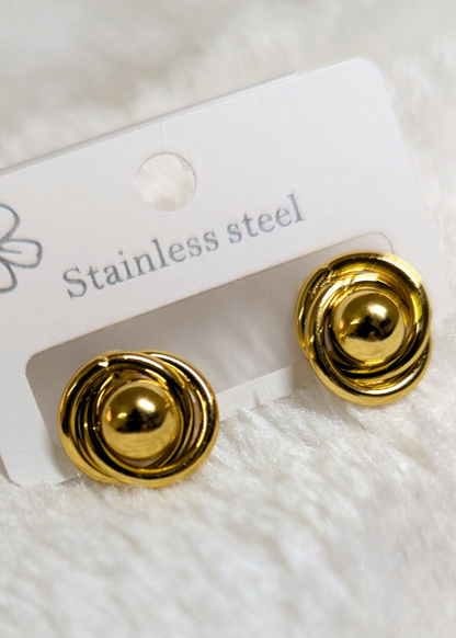 Retro Swirl Studs