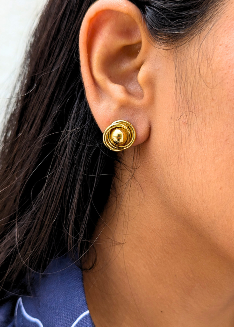 Retro Swirl Studs