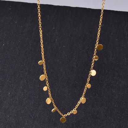 Golden Dot Droplet Necklace