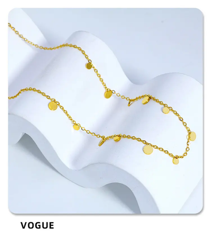 Golden Dot Droplet Necklace