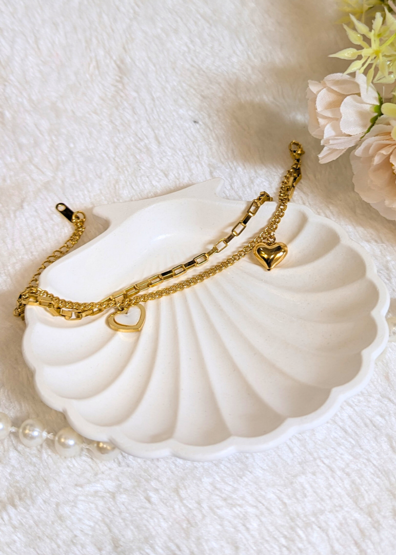Golden Heart Duo Bracelet