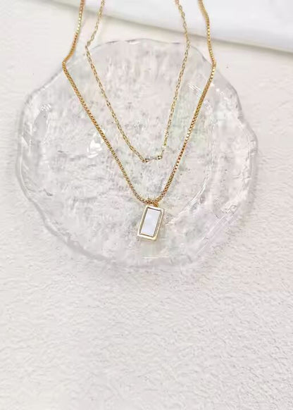 Pearl Pane Layer Necklace