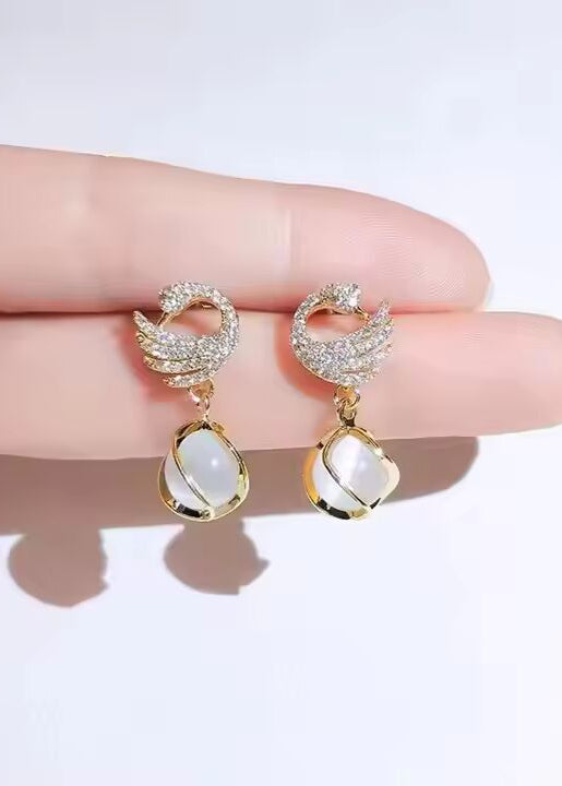 Swan Pearl Dangles