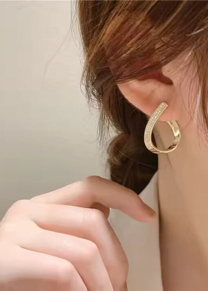 Sleek Twist Hoops