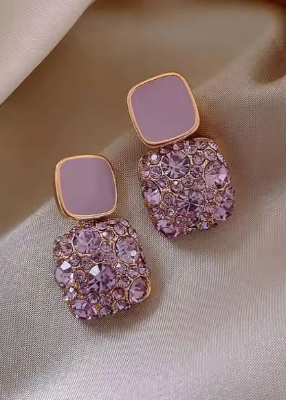 Lavender spark earrings