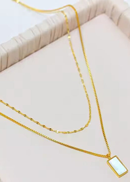 Pearl Pane Layer Necklace
