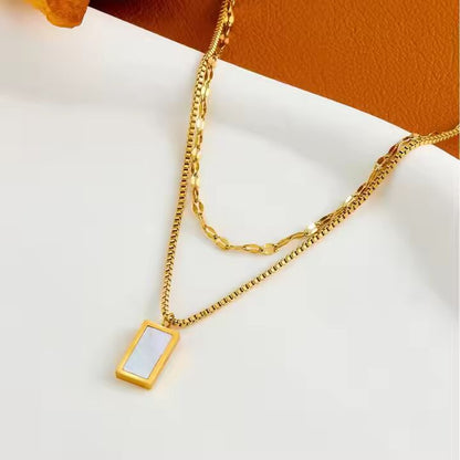 Pearl Pane Layer Necklace