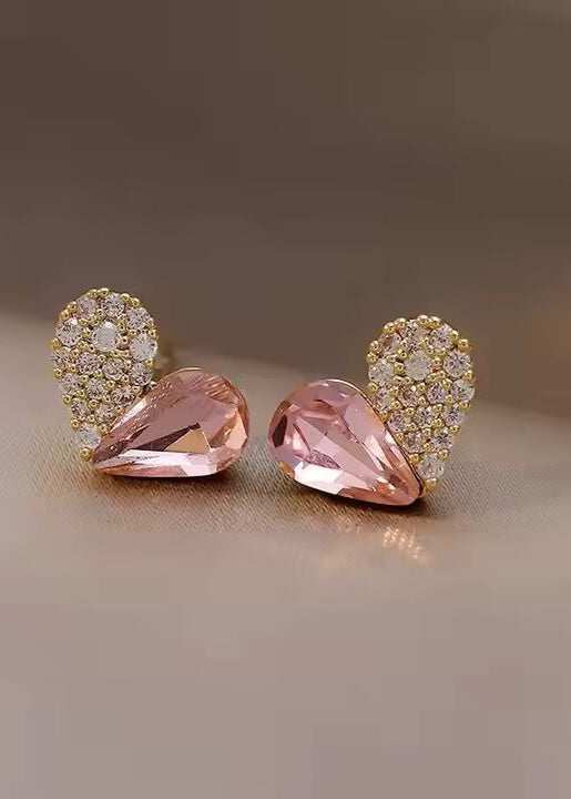Blush Heart Studs