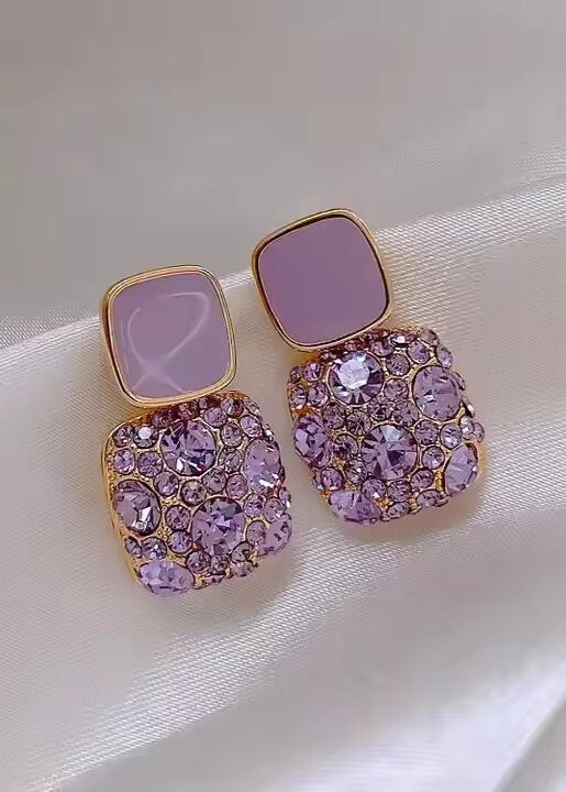 Lavender spark earrings