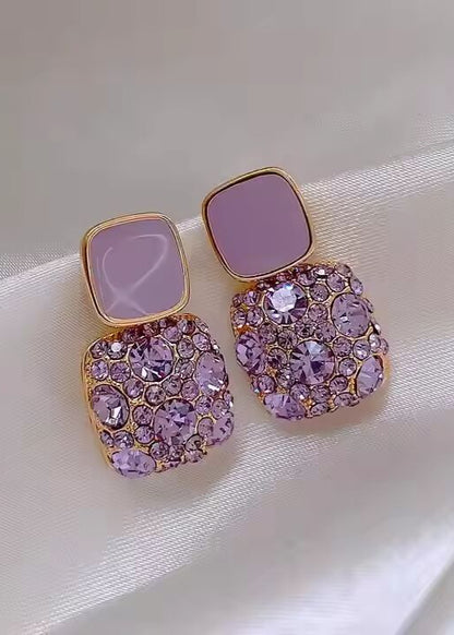 Lavender spark earrings