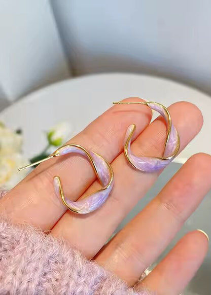 Lavender Wave Hoops